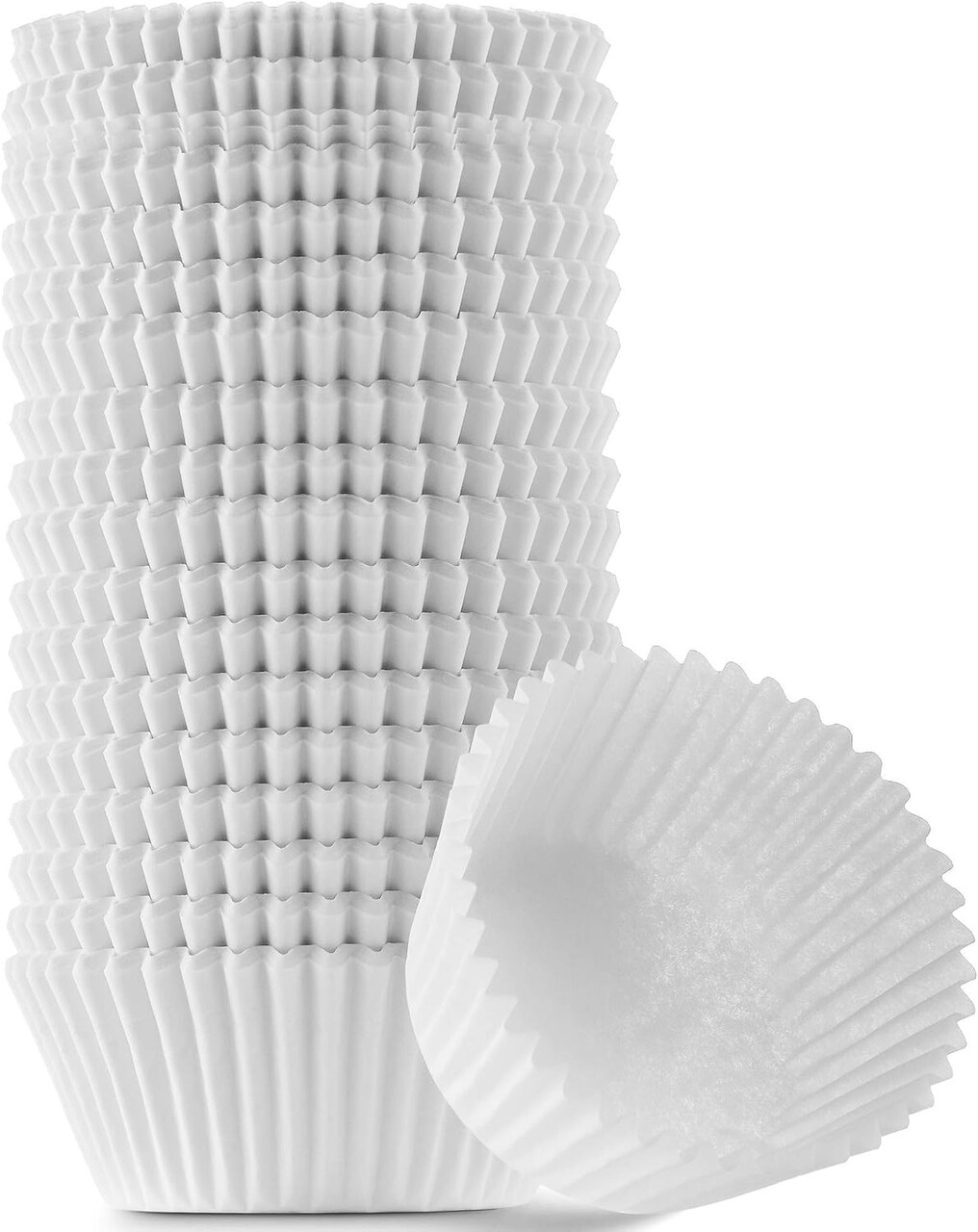 White Cupcake Liners – 400 Standard Greaseproof Baking Cups for Muffins, Desserts, Candies, Holidays & Birthdays